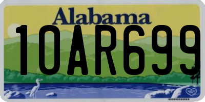 AL license plate 10AR699