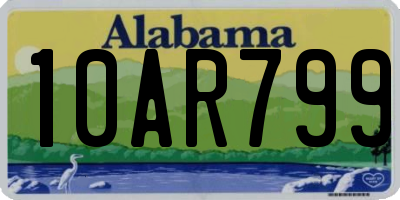 AL license plate 10AR799