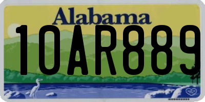 AL license plate 10AR889