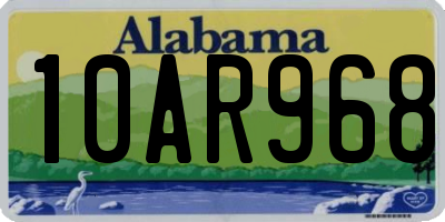AL license plate 10AR968