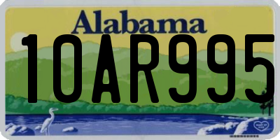 AL license plate 10AR995