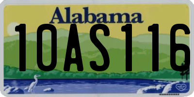 AL license plate 10AS116
