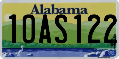 AL license plate 10AS122