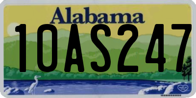 AL license plate 10AS247