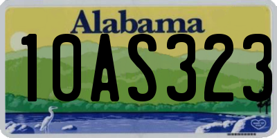 AL license plate 10AS323