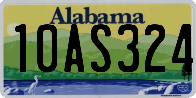 AL license plate 10AS324
