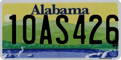 AL license plate 10AS426