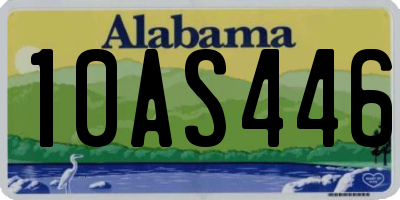 AL license plate 10AS446