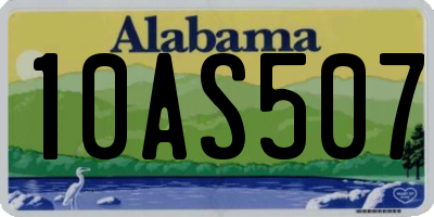 AL license plate 10AS507