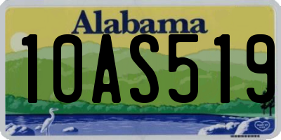 AL license plate 10AS519