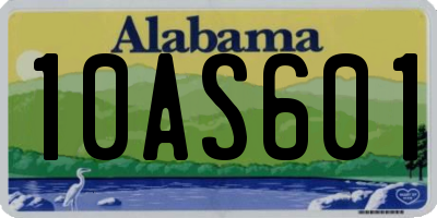 AL license plate 10AS601