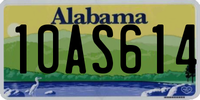 AL license plate 10AS614