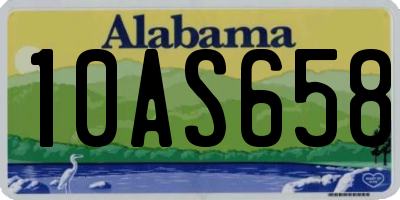 AL license plate 10AS658
