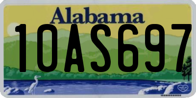 AL license plate 10AS697