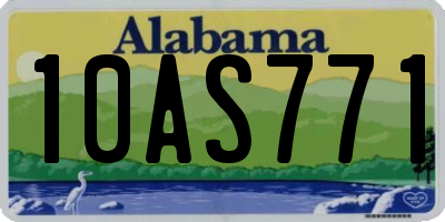 AL license plate 10AS771