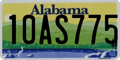 AL license plate 10AS775