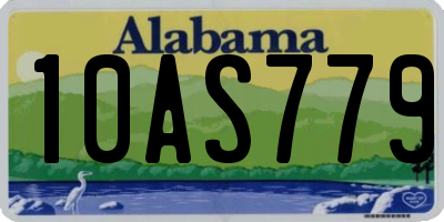 AL license plate 10AS779