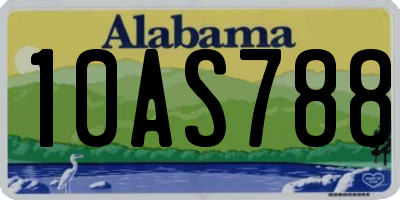 AL license plate 10AS788