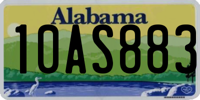 AL license plate 10AS883