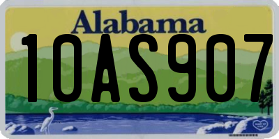 AL license plate 10AS907