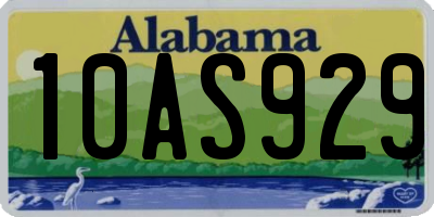 AL license plate 10AS929