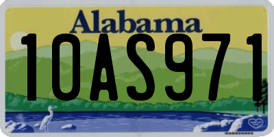 AL license plate 10AS971
