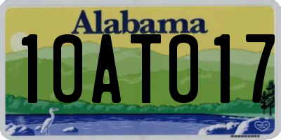 AL license plate 10AT017