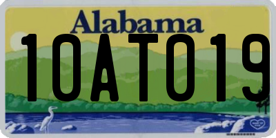 AL license plate 10AT019
