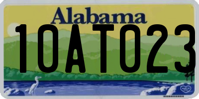 AL license plate 10AT023