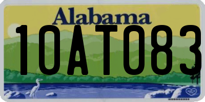 AL license plate 10AT083