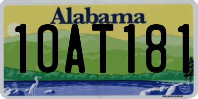 AL license plate 10AT181