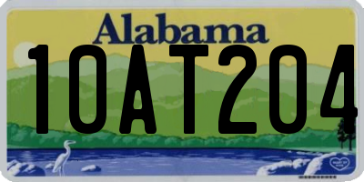 AL license plate 10AT204
