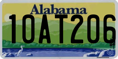 AL license plate 10AT206