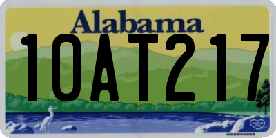 AL license plate 10AT217