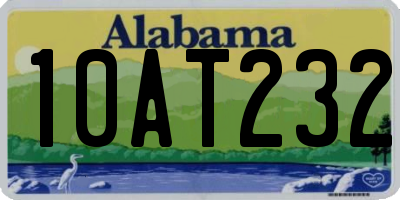 AL license plate 10AT232