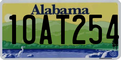AL license plate 10AT254