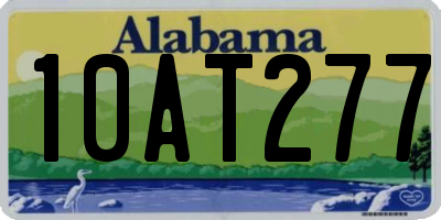 AL license plate 10AT277