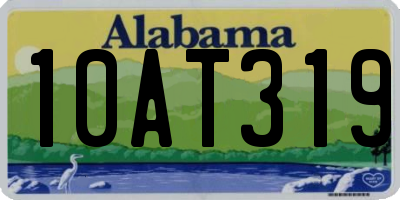 AL license plate 10AT319