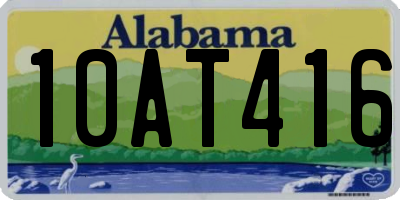 AL license plate 10AT416