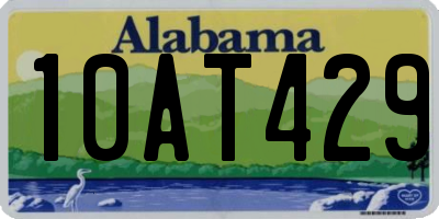AL license plate 10AT429