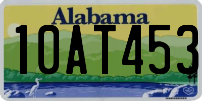 AL license plate 10AT453