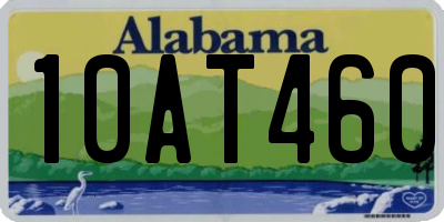 AL license plate 10AT460