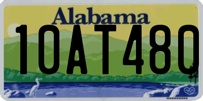 AL license plate 10AT480