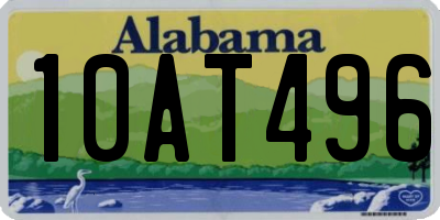 AL license plate 10AT496