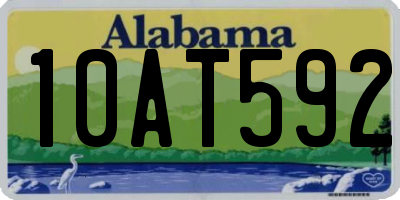 AL license plate 10AT592