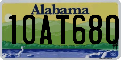 AL license plate 10AT680