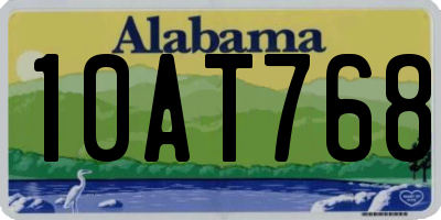AL license plate 10AT768