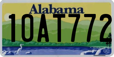AL license plate 10AT772