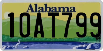 AL license plate 10AT799