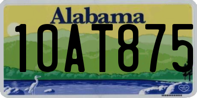 AL license plate 10AT875